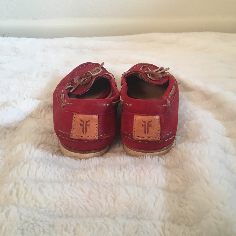 FRYE moccasins! red genuine leather